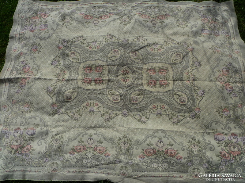 Thick antique tablecloth