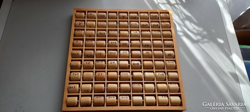 Wooden multiplication table