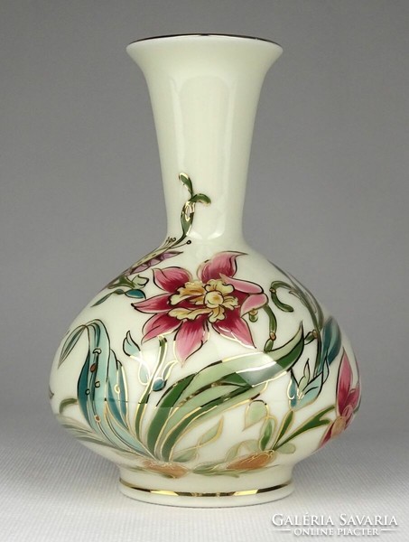 1R047 Hibátlan vajszínű Zsolnay porcelán váza 145 cm