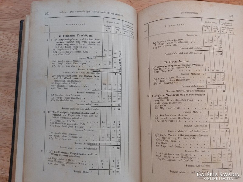 (K) Ludwig von Tiedemann's landwirtschaftliches Bauwesen német nyelvű szakkönyv 1800-as évek vége?