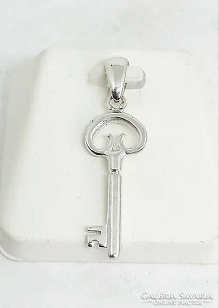 Silver key pendant, Art Nouveau style, 925 silver new jewelry