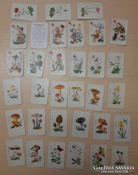 Törpe kártyajáték Játékkártya 1979 - ből 32 lap mese kártya