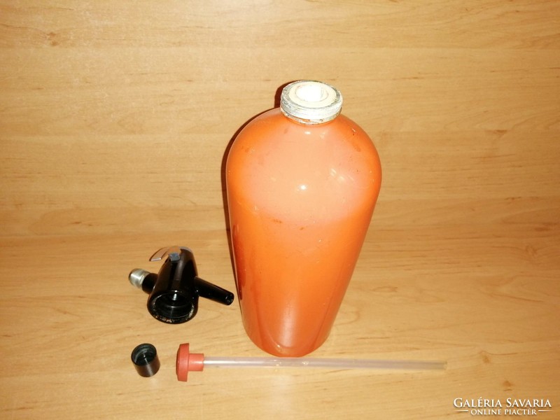 Retro narancssárga szódásszifon 1 literes
