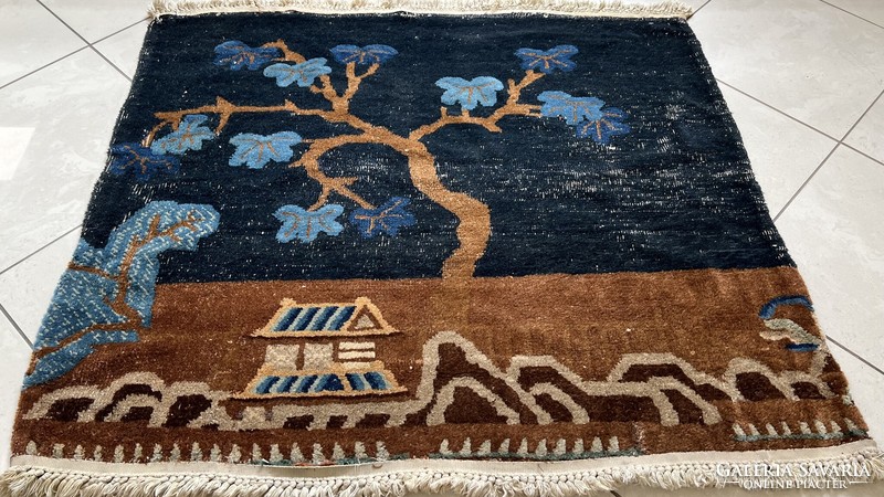 3569 Antique Tibetan imperial pattern handmade Persian carpet 100x110cm free courier