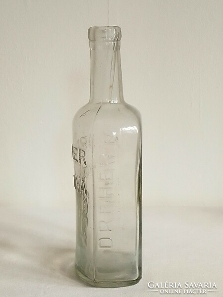 Antik régi Dreher Kőbánya likőrös üveg italos lapos palack szeszfőzde RITKA