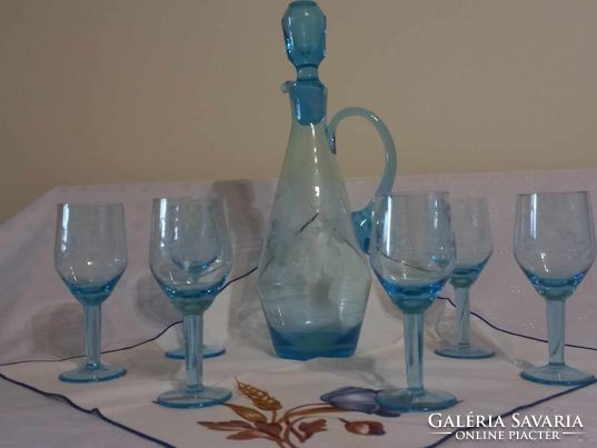 Glass wine set for sale