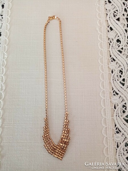 Czech crystal / garnet necklace - open collar approx. 41 cm - also for graduation!!