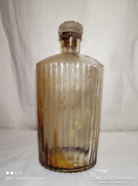 Large marked marvel lilac cologne water antique perfume bottle with stopper