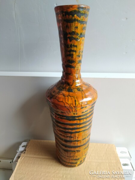 Gorka - larger vase with striped decor, flawless, marked, 32 cm