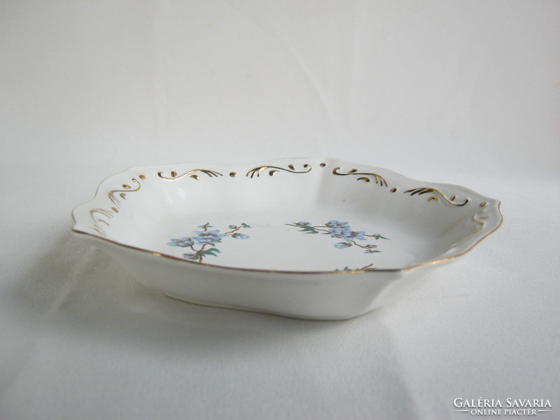 Aquincumi porcelain blue flower bowl