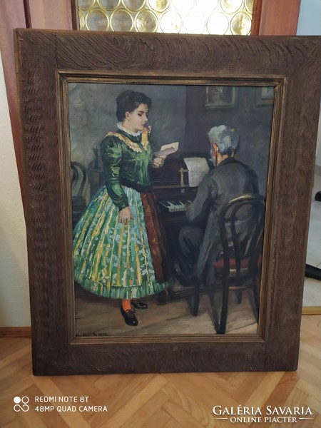 Oil painting by Sándor Antal