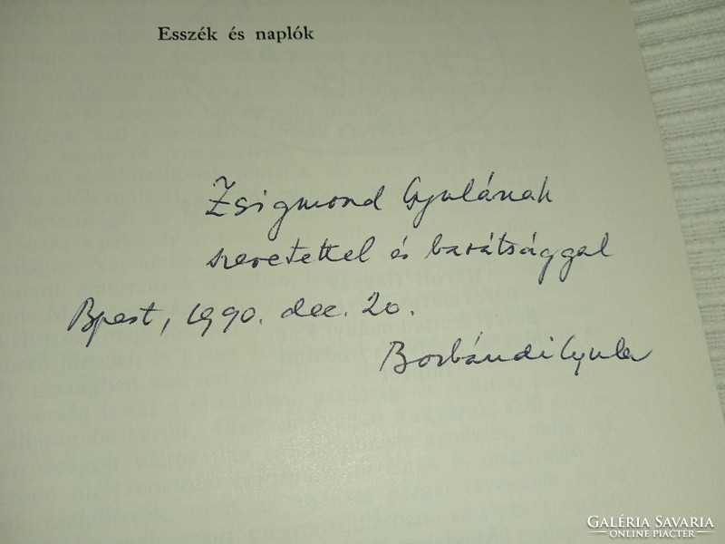 Gyula Borbándi five hundred miles (essays and diaries) 1989 - autographed - /autographed copy!/