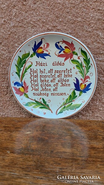Homemade blessing town wall plate