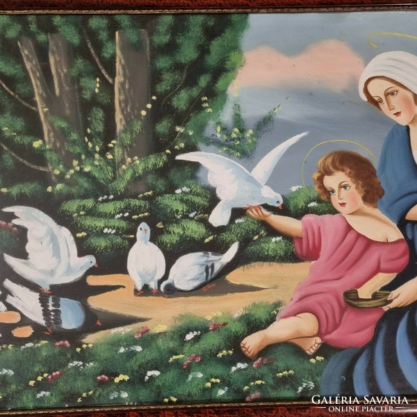 Mária a gyermek Jézussal - nagyméretű festmény