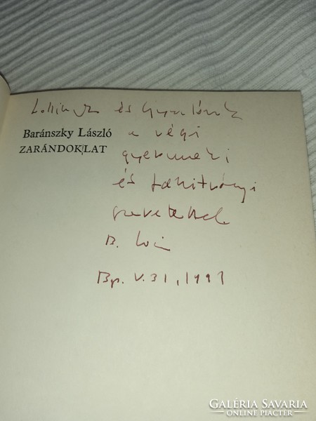László Baránszky - pilgrimage (selected poems) seed publishing house, 1987- /dedicated copy!/