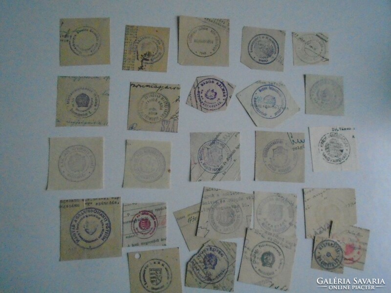 D202401 MOSONMAGYARÓVÁR    régi bélyegző-lenyomatok 23+ db.   kb 1900-1950's