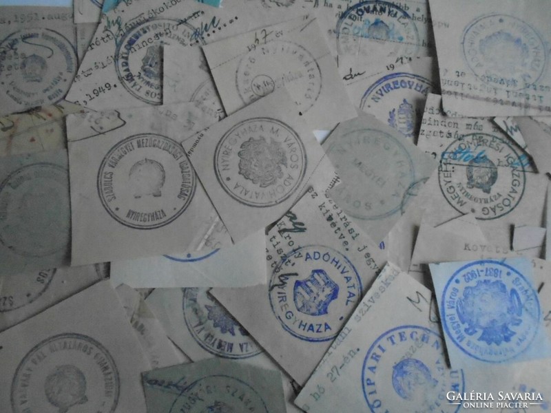 D202390 NYÍREGYHÁZA   régi bélyegző-lenyomatok  50+db.   kb 1900-1950's