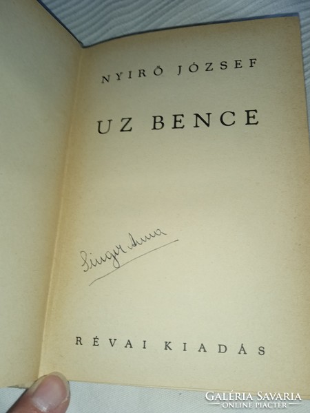 József Nyírő - uz bence - Réva edition, 1936 dr. With the legacy stamp of Vilmos Csernohorszky