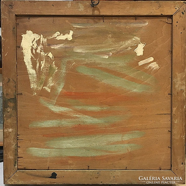 Hagyik István (1891-1958):Tájkép patakkal,festmény méret : 50 x 50 cm+keret