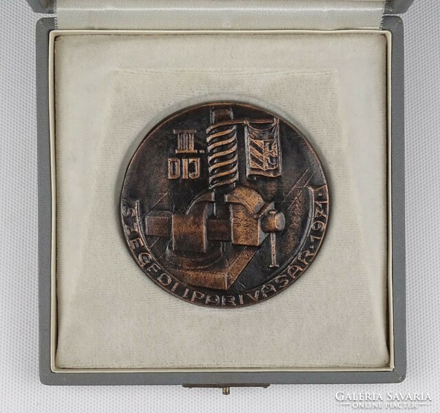 1R170 Szeged industrial fair iii. Award 1971 bronze commemorative plaque
