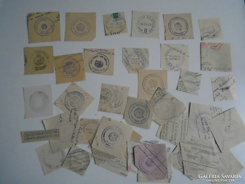 D202389  NYÍREGYHÁZA   régi bélyegző-lenyomatok  40+db.   kb 1900-1950's