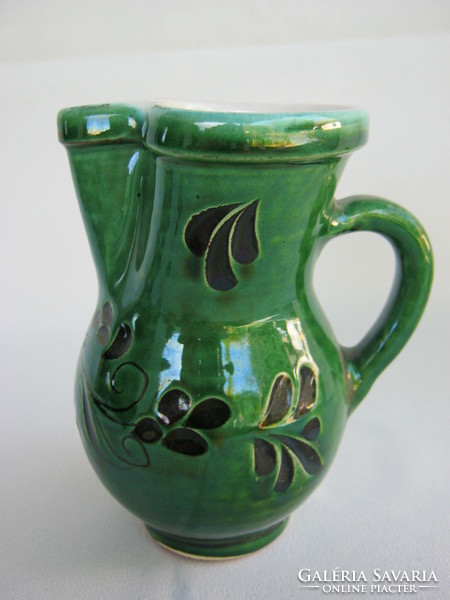 Green glazed ceramic small jug