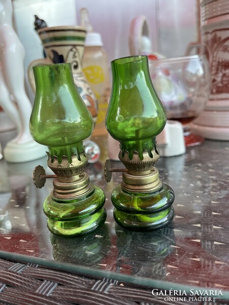2 mini petroleum lanterns