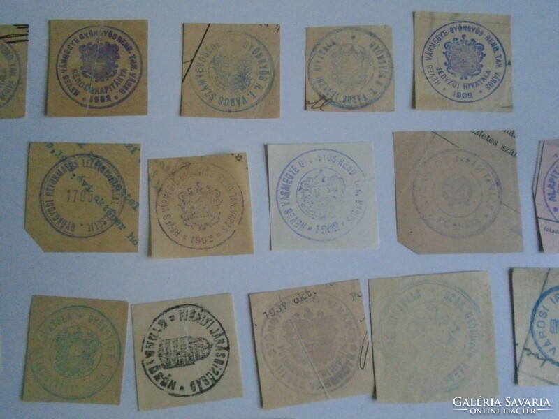 D202363  GYÖNGYÖS   régi bélyegző-lenyomatok 64 db.   kb 1900-1950's