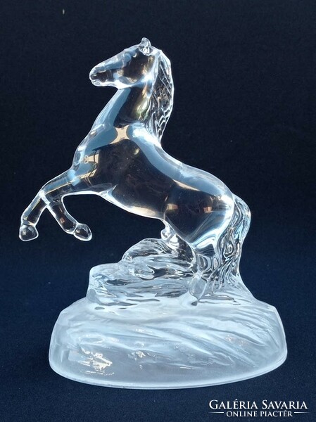 French crystal d'arques crystal horse statue 16.5 cm