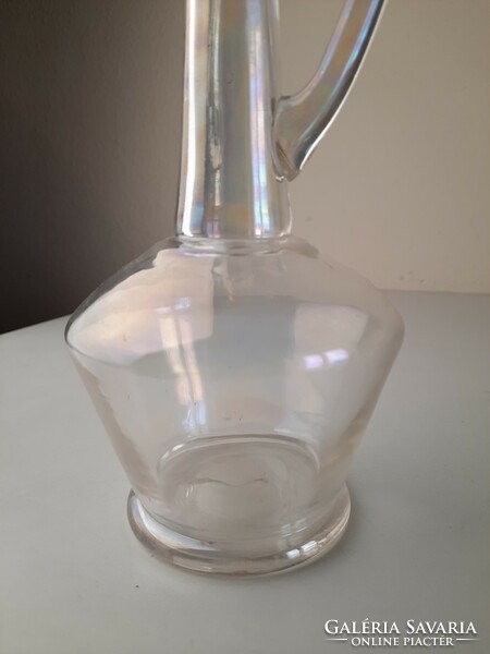 Art Nouveau blown glass liqueur jug with stopper