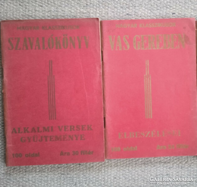 Book rarity Hungarian classics fiction series from the time between the two world wars 4 booklets