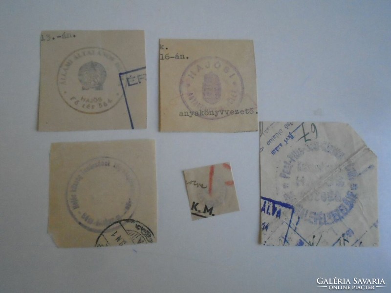 D202360 ship pest-pils-solt-kiskun etc. old stamp impressions 5 pcs. About 1900-1950's