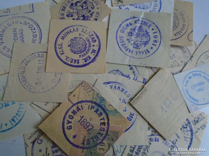 D202367 weed old stamp impressions 31 pcs. About 1900-1950's