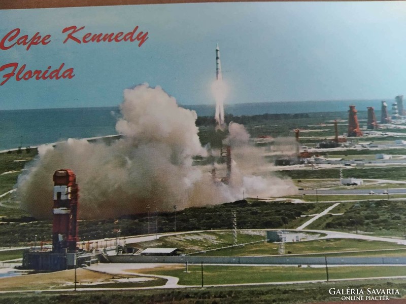 Old postcard, America, Cape Kennedy Florida, Space Center, 1969