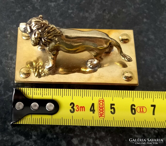 Copper, brass lion ornament