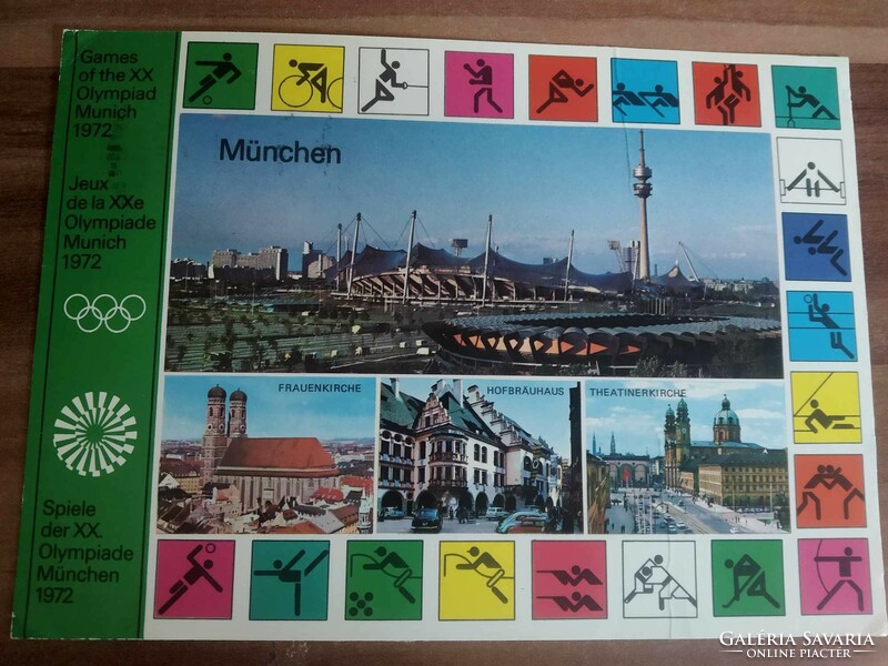 Old postcard, Munich, xx. Olympic Games, 1972, used