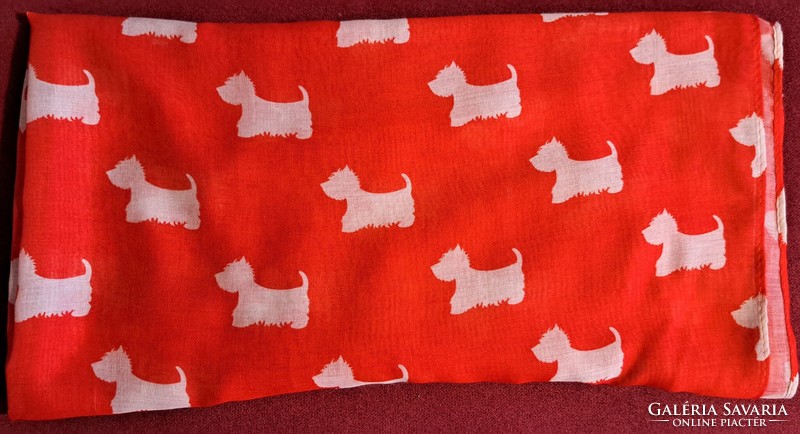 Terrier dog women's scarf, stole (l4659)