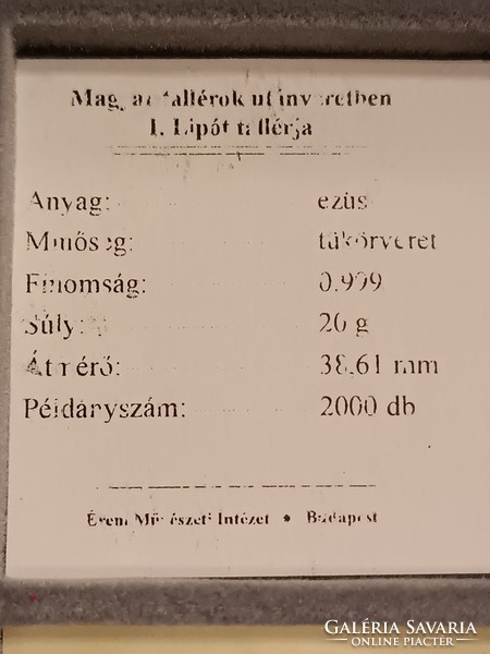 Magyar tallérok utánveretben I. Lipót 1662. 999 ezüst