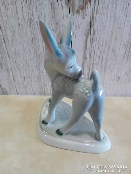 Zsolnay porcelain donkey, czac figure