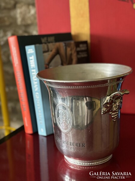 Louis roederer champagne vintage rigid handle champagne ice bucket - original French bar accessory