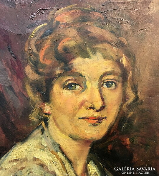 Ivanácz Zsolt József (1869 - ?):Fiatal lány,1919-ben készült olaj festmény