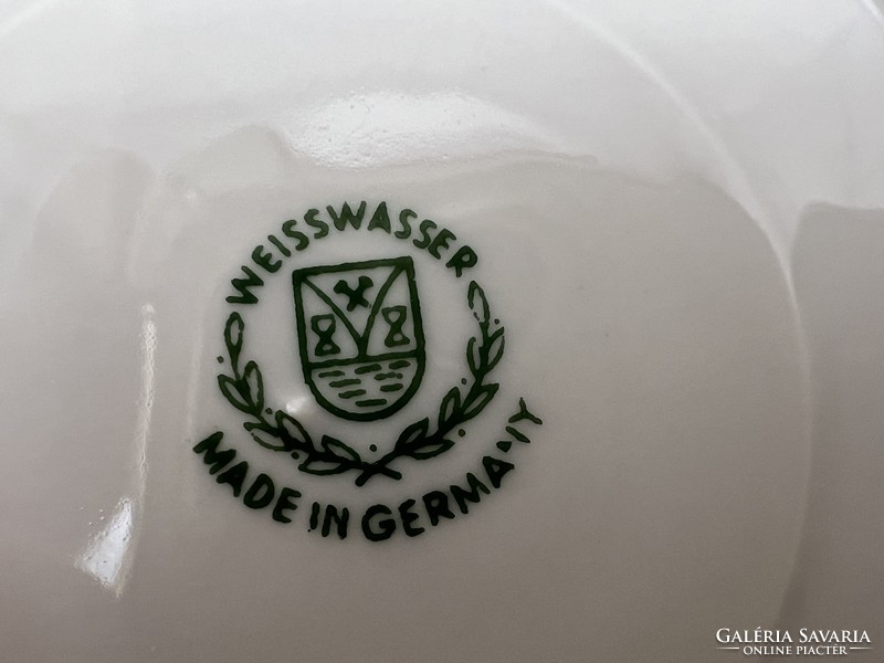 Weisswasser German porcelain small plates, 6 pieces, 12 cm. 4981