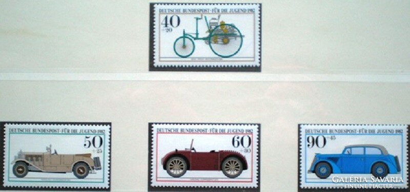 N1123-6 / Németország 1982 Ifjúságért : A gépjármű története  bélyegsor postatiszta