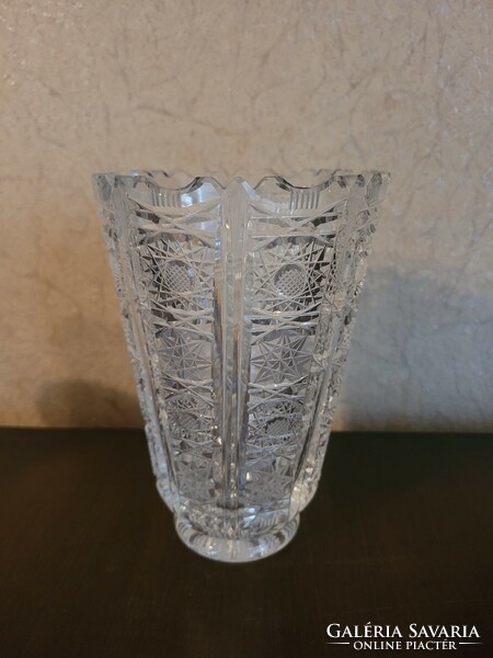 Antik ólomkristály váza,16cm