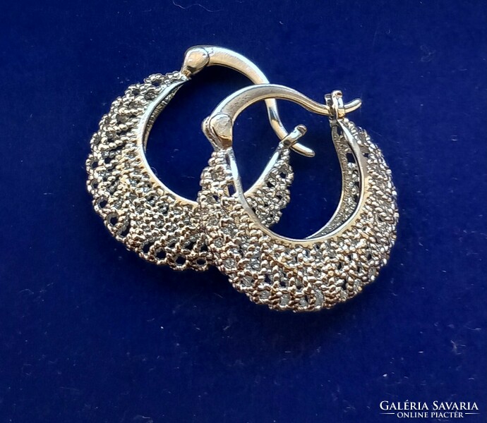 Silver plated hoop earrings