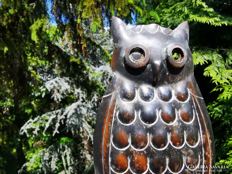 Retro copper owl wall lamp