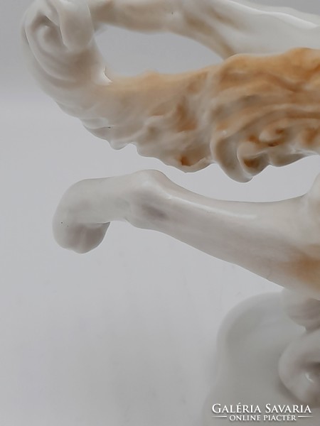 Ens kutyák, agarak, nagyméretű porcelán figura, 31 cm