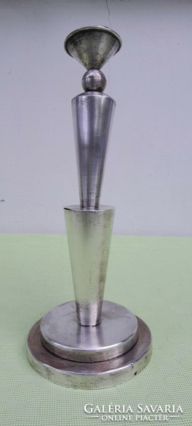 Antique silver candle holder 605 g, slanted
