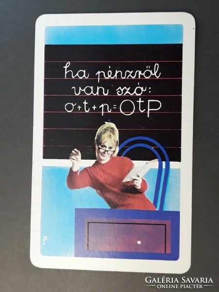 Card calendar 1971 - otp, when it comes to money, national savings bank inscription retro pocket calendar