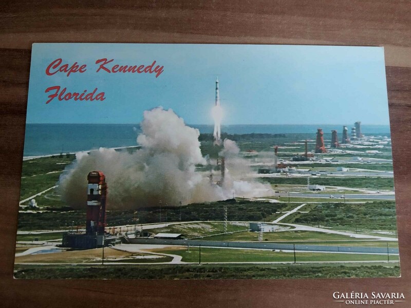 Régi képeslap, Amerika, Cape Kennedy Florida,  űrközpont, 1969